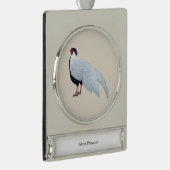 Silberfasan-Schmuck Banner-Ornament Silber (Rechts)