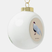 Silberfasan-Schmuck Keramik Kugel-Ornament (Links)