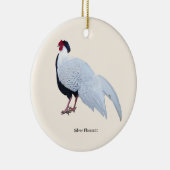 Silberfasan-Schmuck Keramik Ornament (Rechts)