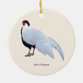 Silberfasan-Schmuck Keramik Ornament (Hinten)