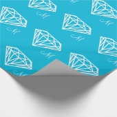 Silberfaser Diamant Wrapping Paper Geschenkpapier (Ecke)