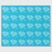 Silberfaser Diamant Wrapping Paper Geschenkpapier (Flach)