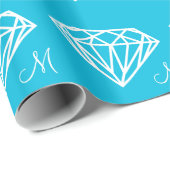 Silberfaser Diamant Wrapping Paper Geschenkpapier (Rolleneckpunkt)