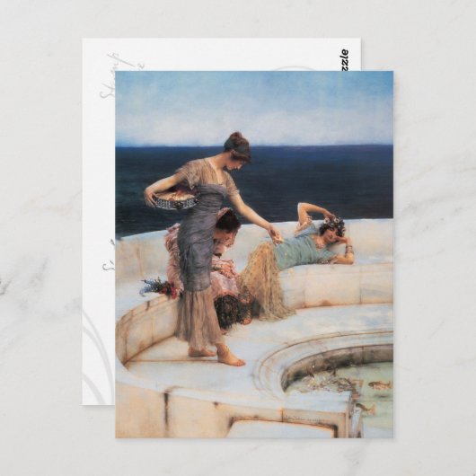 Silberfavoriten von Lawrence Alma-Tadema Postkarte (Vorne/Hinten)