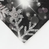 Silberfest-Schneeflockenmuster Fleecedecke (Ecke)