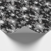 Silberfest-Schneeflockenmuster Geschenkpapier (Ecke)