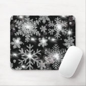 Silberfest-Schneeflockenmuster Mousepad (Mit Mouse)