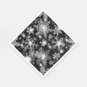 Silberfest-Schneeflockenmuster Serviette (Ecke)