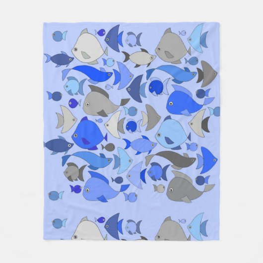 Silberfisch Fleecedecke (Vorderseite)