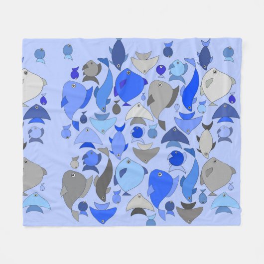 Silberfisch Fleecedecke (Vorderseite (Horizontal))