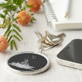 Silberfischerei auf Kohlenstofffaser Schlüsselanhänger (Seite)