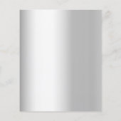 Silberflorale monochrome Hochzeitseinladung (Rückseite)