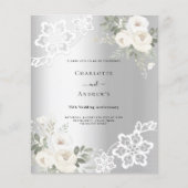 Silberfloralen 25. Hochzeitstag Einladung (Vorderseite)