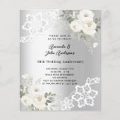 Silberfloralen Einladung zum 10. Hochzeitstag (Vorderseite)