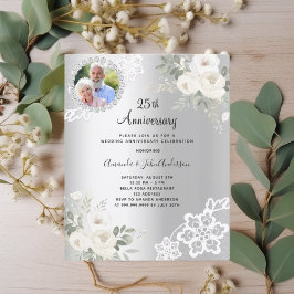 Silberfloralen Foto 25. Hochzeitseinladung
