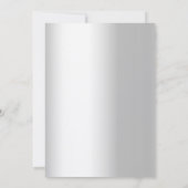 Silberflorieren Weihnachts-Party Einladung (Rückseite)