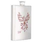 Silberflug eines Phoenix-Mit Monogramm Flachmann (Rechts)