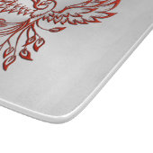 Silberflug eines Phönix-Glases Schneidebrett (Ecke)