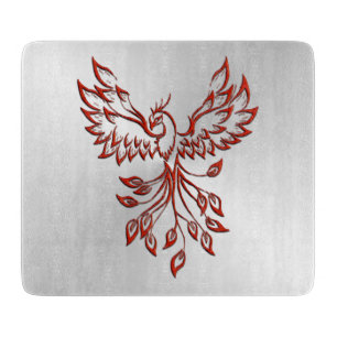 Silberflug eines Phönix-Glases Schneidebrett