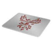 Silberflug eines Phönix-Glases Schneidebrett (Ecke)