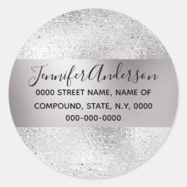 Silberfolie funkelnde Imitate glänzen durchsichtig Runder Aufkleber