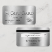 Silberfolie Kreditkarte Visitenkarte (Vorne/Hinten)