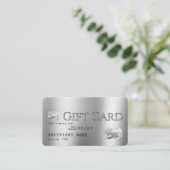 Silberfolie Kreditkarte Visitenkarte (Stehend Vorderseite)