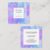 Silberfolie Quadratische Visitenkarte (Vorne/Hinten)