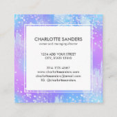 Silberfolie Quadratische Visitenkarte (Rückseite)