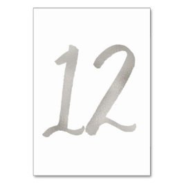 Silberfolie schick Hochzeitsfeier Tischnummer | Ta