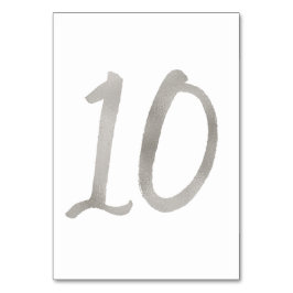 Silberfolie schick Hochzeitsfeier Tischnummer | Ta