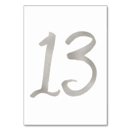Silberfolie schick Hochzeitsfeier Tischnummer | Ta