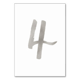 Silberfolie schick Hochzeitsfeier Tischnummer | Ta