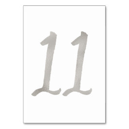 Silberfolie schick Hochzeitsfeier Tischnummer | Ta