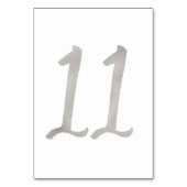 Silberfolie schick Hochzeitsfeier Tischnummer | Ta (Vorderseite)