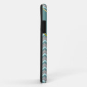 Silberfolie und Aquamarines ZigZag Case-Mate iPhone Hülle (Hinten/Rechts)