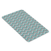 Silberfolie und Aquamarines ZigZag Magnet (Rechte Seite)