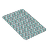 Silberfolie und Aquamarines ZigZag Magnet (Rechte Seite)
