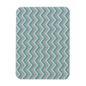 Silberfolie und Aquamarines ZigZag Magnet (Vertikal)