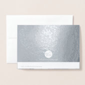 Silberfolie und Weißes Weihnachtsbaum-Foto Folienkarte (Rückseite mit Umschlag)