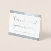 Silberfolie "Unsere tiefsten Beileid..." Folienkarte (Vorderseite)