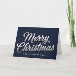 Silberfolie Vintage-Script Frohe Weihnachten