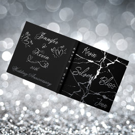 Silberfolie zum 25. Hochzeitstag | Gästebuch