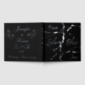 Silberfolie zum 25. Hochzeitstag | Gästebuch (Voll)