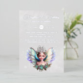 Silberfolienschnee Königin Winterwunderland Fee Folieneinladung (Stehend vorne)