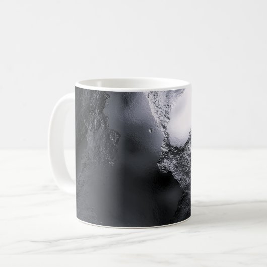 Silberfrost Abstrakt Kaffeetasse (Vorderseite Links)