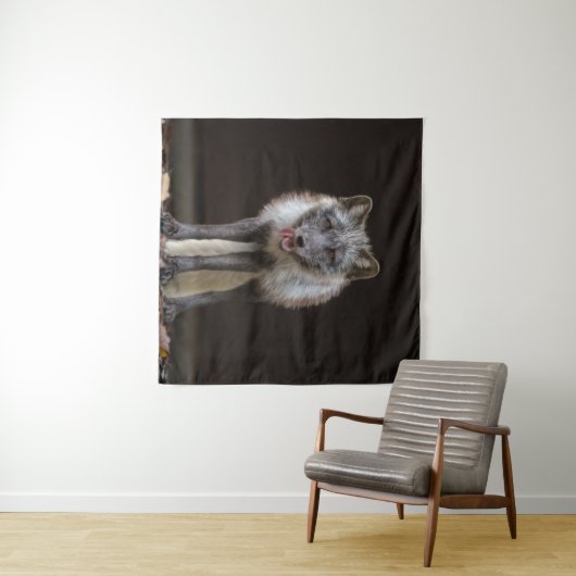 Silberfuchs fesseln wandteppich (Beispiel (Horizontal))