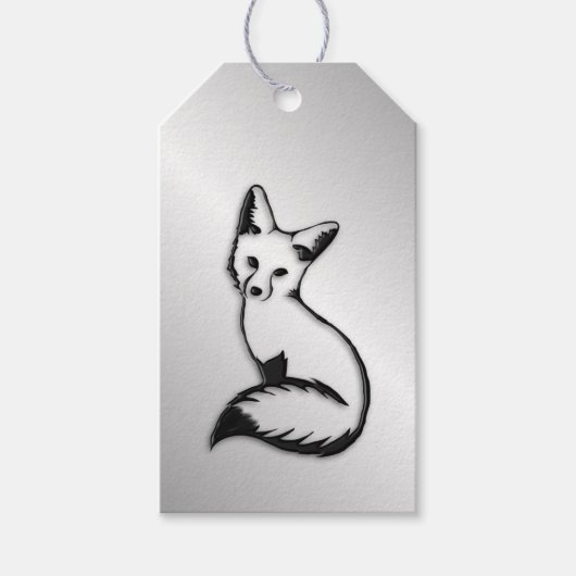 Silberfuchs Geschenkanhänger (Vorderseite)