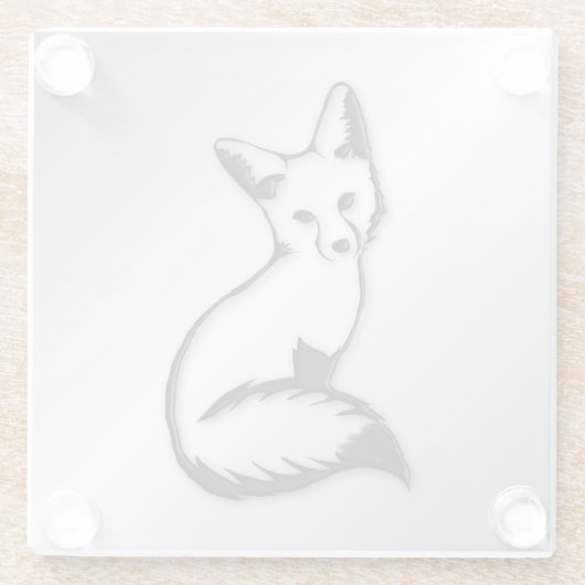 Silberfuchs Glasuntersetzer (Rückseite)