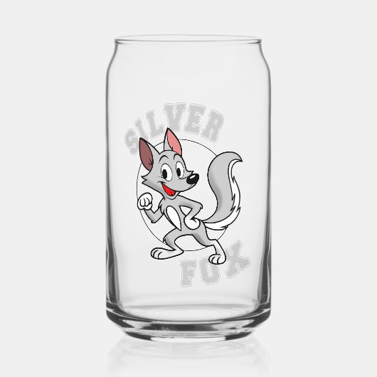 Silberfuchs kann Glas (Vorderseite)